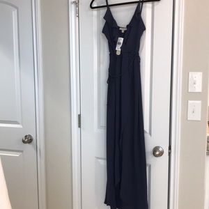 Blue/gray maxi dress NWT